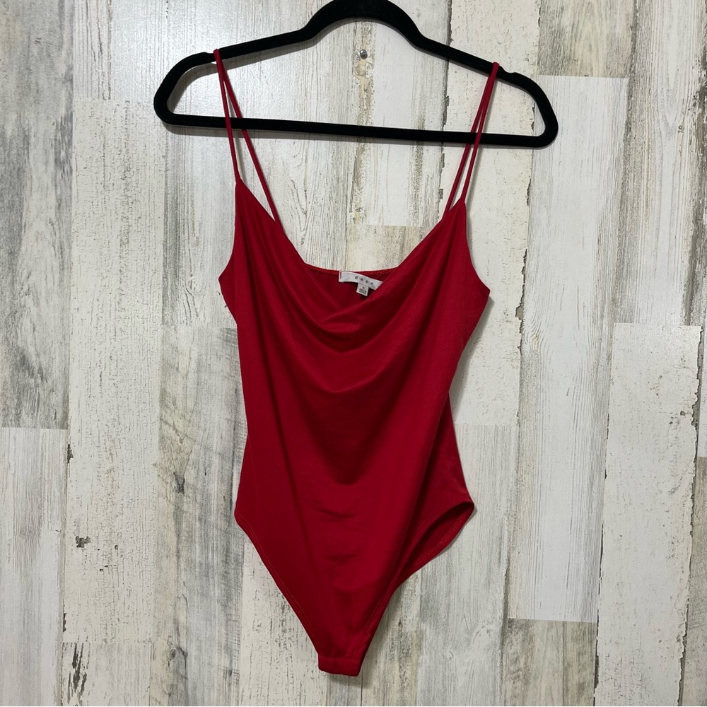 Gaze Vibrant Red Cowl Neck Top